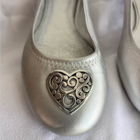 Brighton Heart Silver Lambskin Ballet Flats - Picture 5 of 7